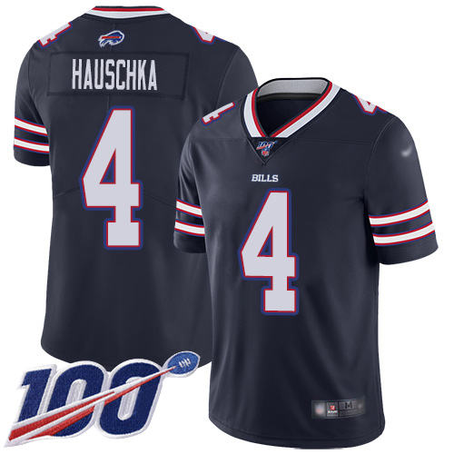 Men Buffalo Bills 4 Stephen Hauschka Limited Navy Blue Inverted Legend 100th Season NFL Jersey